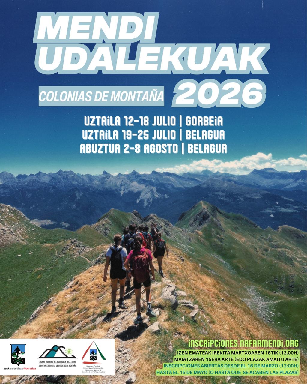 COLONIAS DE MONTAÑA 19-25 Julio (Belagua)